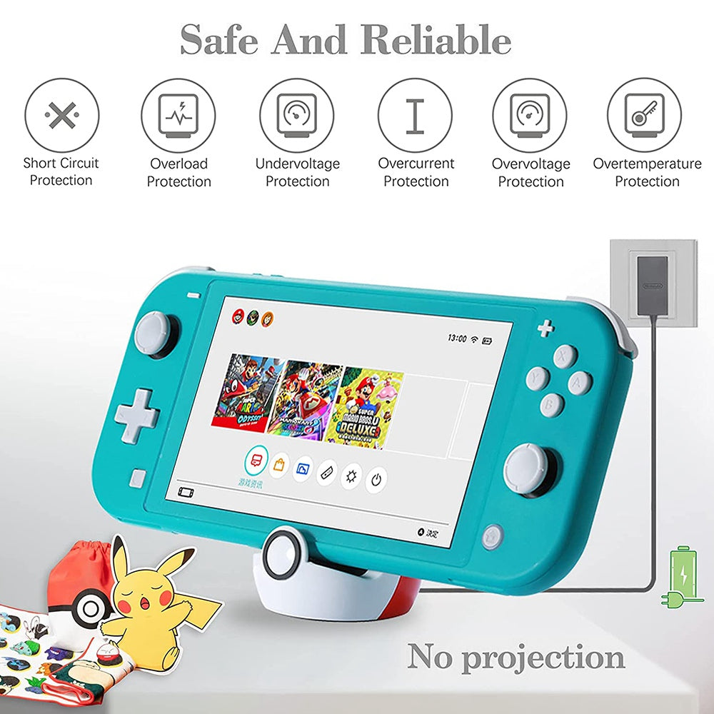 Pro Nintendo Switch, Switch Lite Herní konzola Nabíjecí dok Mini přenosná nabíjecí stanice Stojan s protiskluzovým gumovým kroužkem Pro Nintendo Switch, Switch Lite Herní konzola Nabíjecí dok Mini přenosná nabíjecí stanice Stojan s protiskluzovým gumovým kroužkem